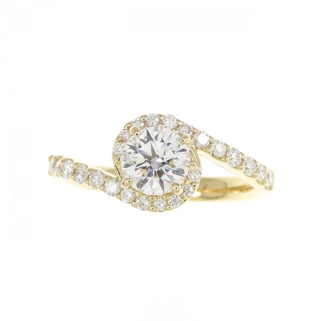 K18YG DIAMOND RING: K18YG Diamond Ring Brand: Unbranded Type: Ring With Certificate Material: K18YG, Main Stone/Creation Natural Color: Yellow gold Size: US6 1/4 Accessories: None Accessories Notice: When purchasing