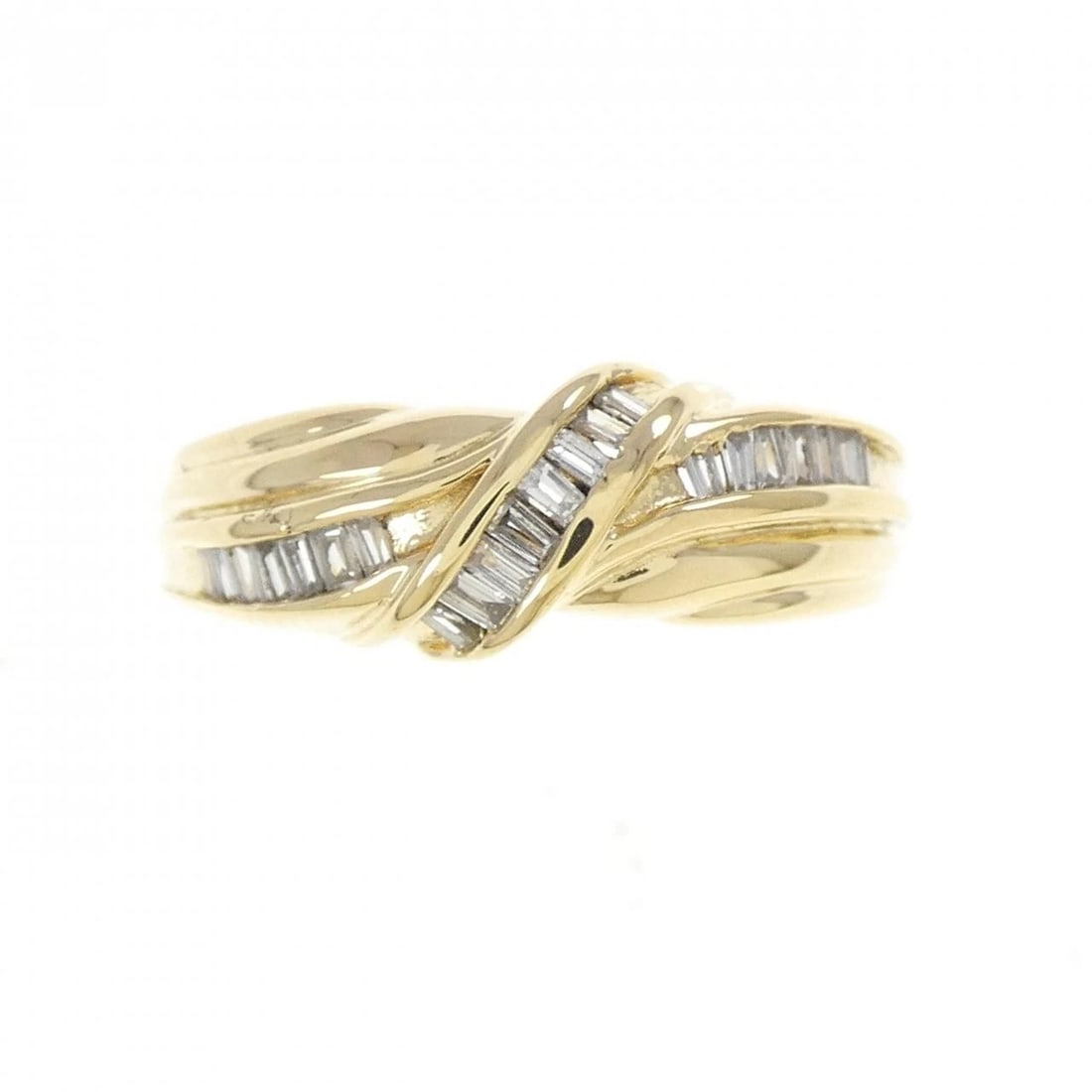 K18YG DIAMOND RING: K18YG Diamond Ring Brand: Unbranded Type: Diamond Ring Material: K18YG, Main Stone/Creation Natural Color: Yellow gold Size: US6 1/4 Accessories: None Accessories Notice: When purchasing pre-owned