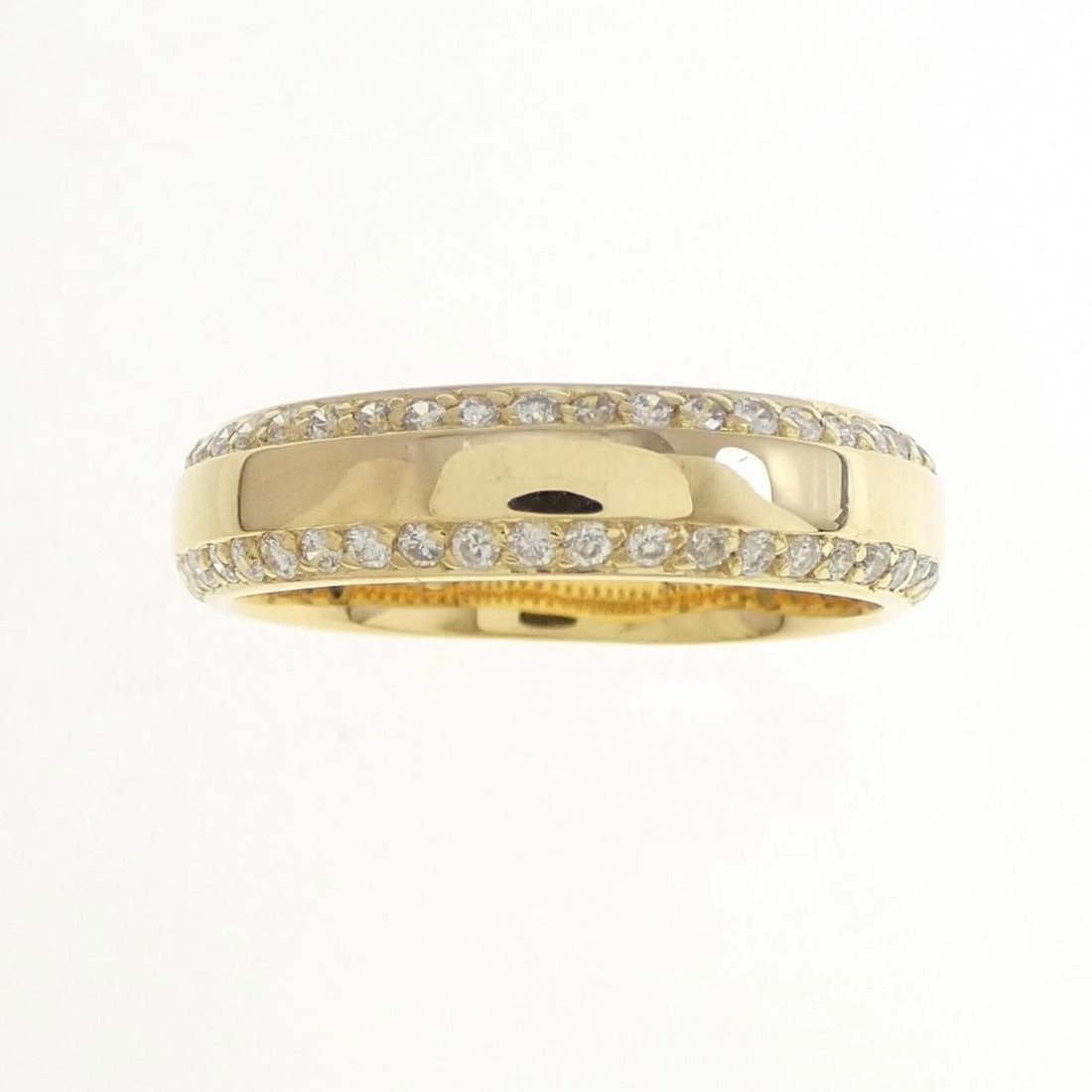 K18YG DIAMOND RING: K18YG Diamond Ring Brand: Unbranded Type: Diamond ring Material: K18YG, Main Stone/Creation Natural Color: Yellow gold Size: US5 3/4 Accessories: None Accessories Notice: When purchasing pre-owned