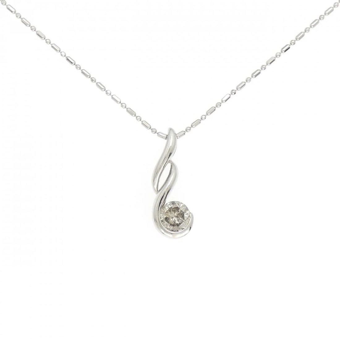 PT900/PT850 DIAMOND NECKLACE: PT900/PT850 Diamond Necklace Brand: Unbranded Type: Diamond Necklace Material: PT900/PT850, Main Stone/Creation Natural Color: silver Size: 45cm Actual Size Pendant length approx. x width approx.: