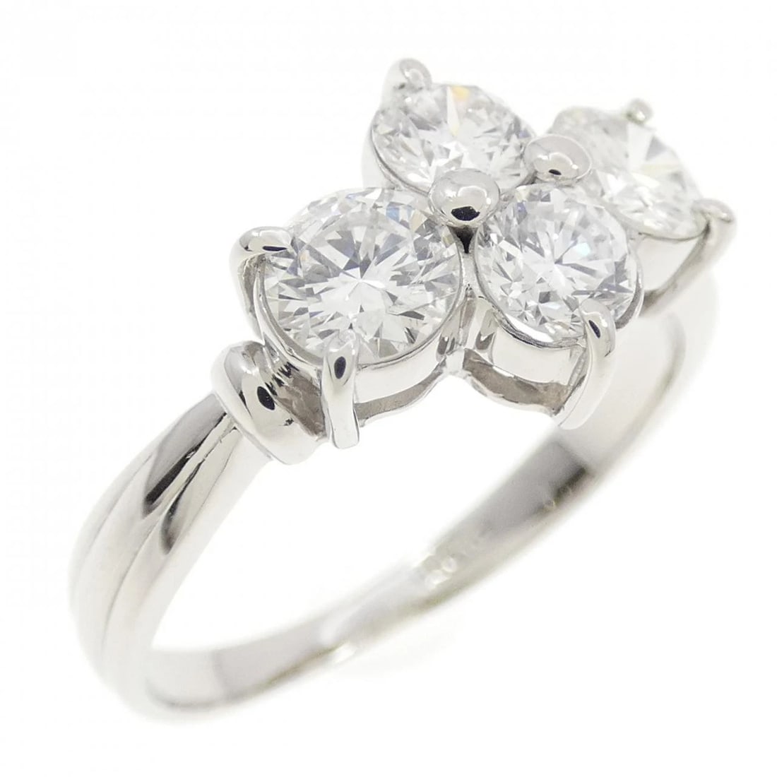 PT900 DIAMOND RING: PT900 Diamond Ring Brand: Unbranded Type: Diamond Ring Material: PT900, Main Stone/Creation Natural Color: silver Size: US7 Accessories: None Accessories Notice: When purchasing pre-owned