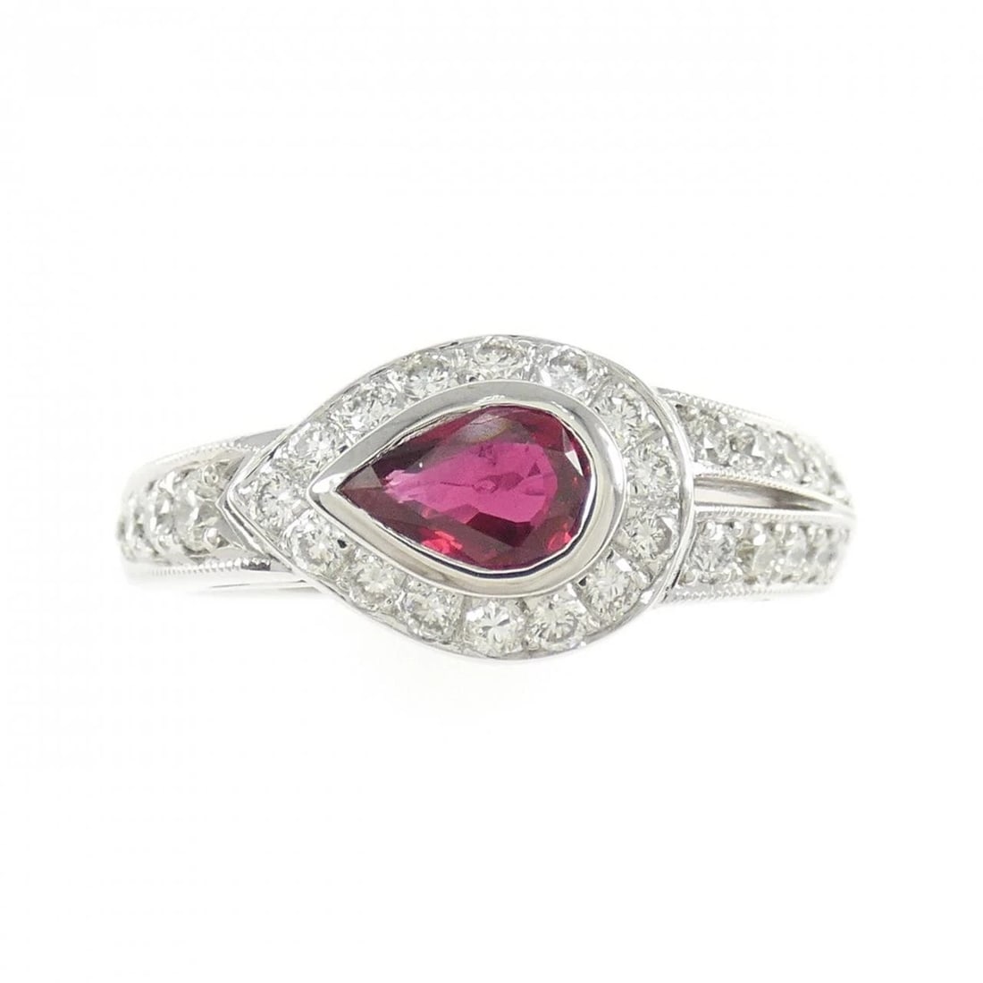 K18WG RUBY RING - 2