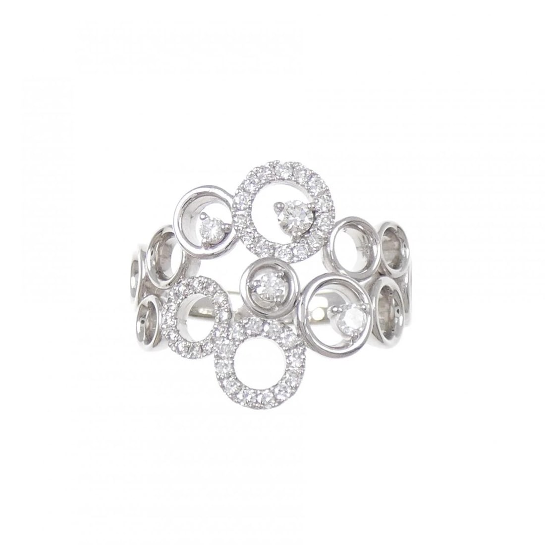 K18WG DIAMOND RING - 2