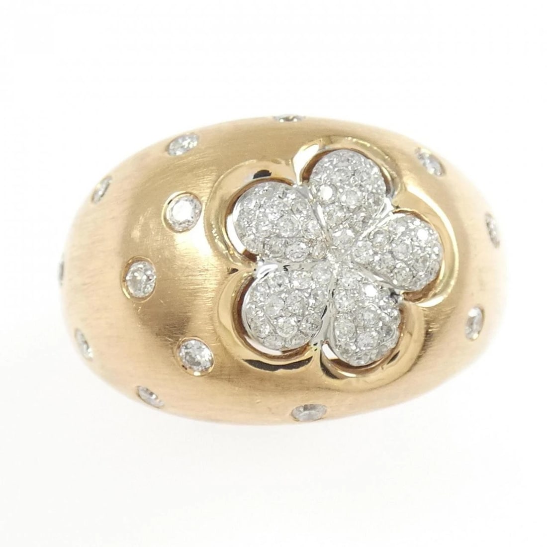 K18PG/K18WG FLOWER DIAMOND RING - 2