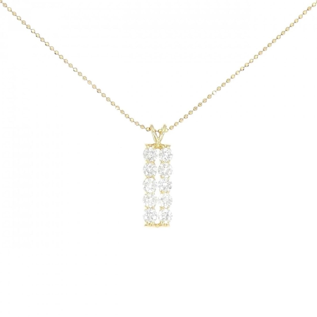 K18YG DIAMOND NECKLACE: K18YG Diamond Necklace Brand: Unbranded Type: Diamond Necklace Material: K18YG, Main Stone/Creation Natural Color: Yellow gold Size: 40cmActual Size Pendant length approx. x width approx.: