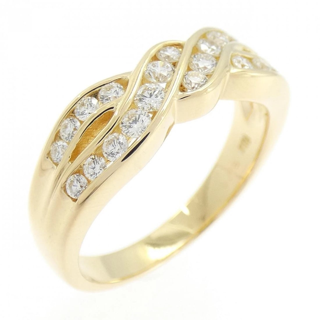 K18YG DIAMOND RING: K18YG Diamond Ring Brand: Unbranded Type: Diamond ring Material: K18YG, Main Stone/Creation Natural Color: Yellow gold Size: US8.5 Accessories: None Accessories Notice: When purchasing pre