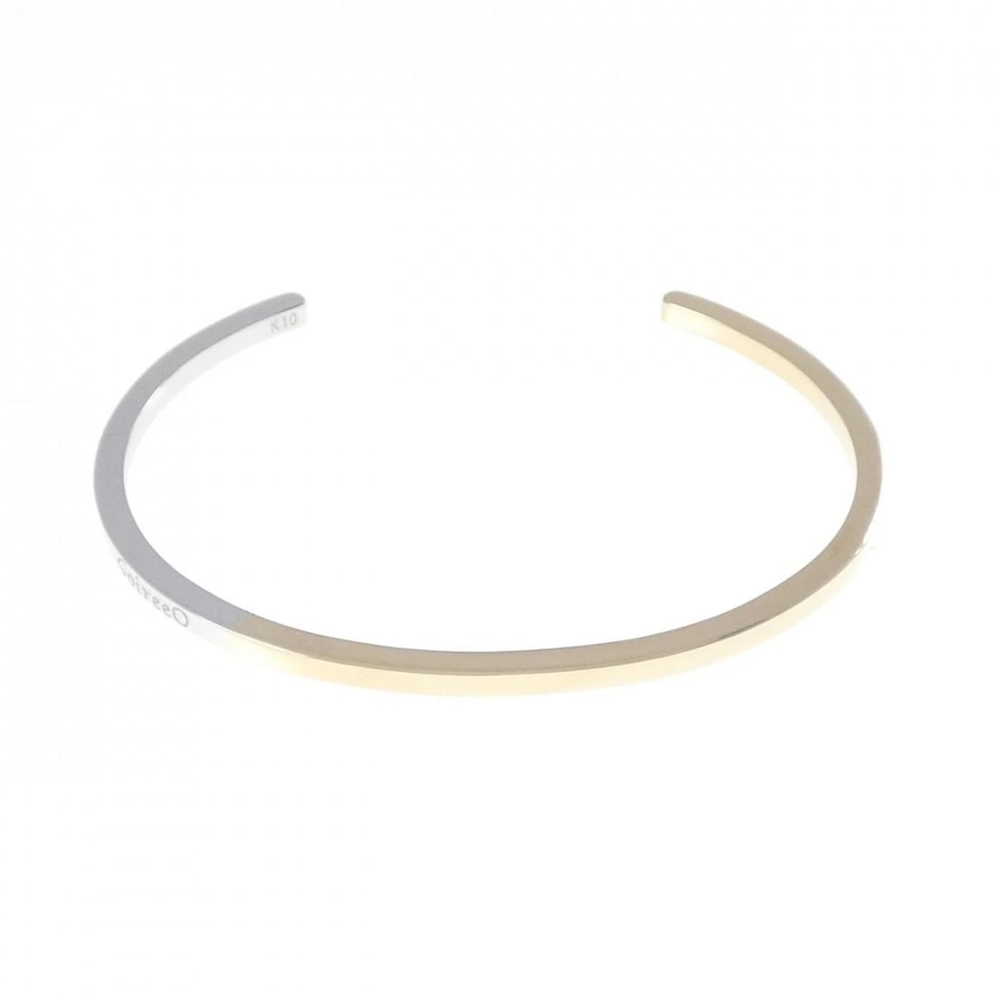 K10YG/K10WG BANGLE: K10YG/K10WG Bangle Brand: Unbranded Type: Bracelet Material: K10YG/K10WG, Color: YG,WG Size: Actual Size Max width approx: 2.3mm Accessories: None Accessories Notice: When purchasing pre-owned goods,