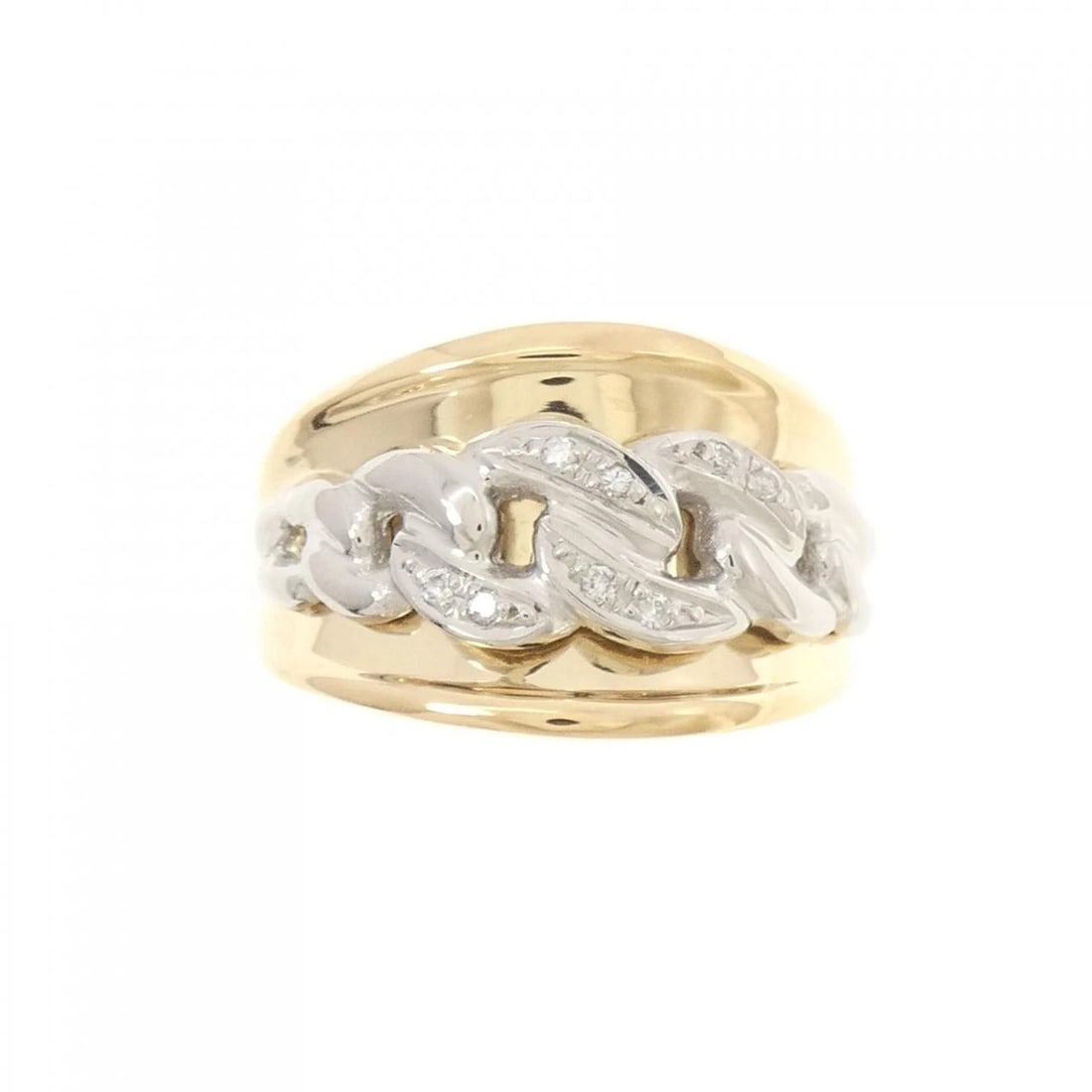 K18YG/PT DIAMOND RING - 2