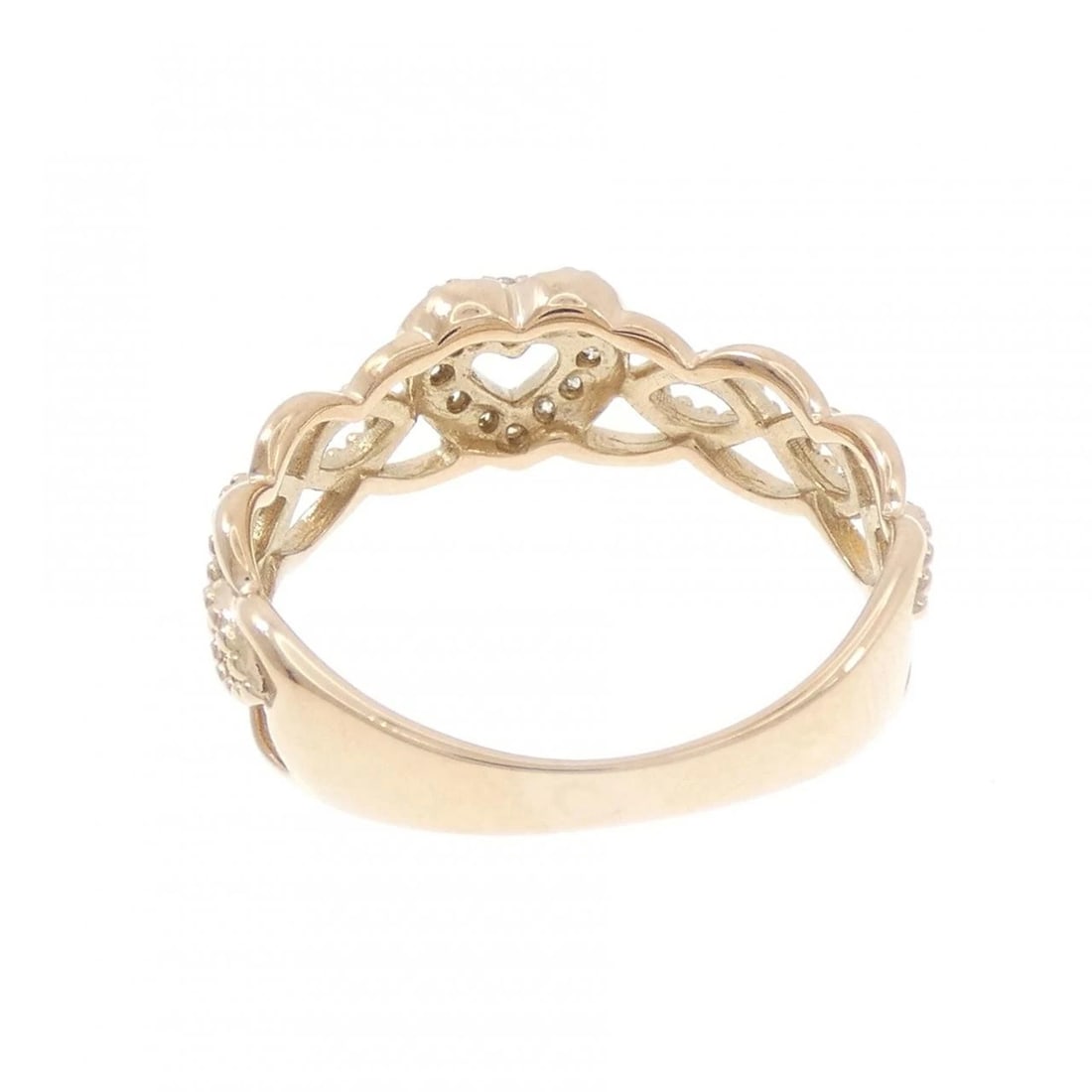 K18PG HEART DIAMOND RING - 3