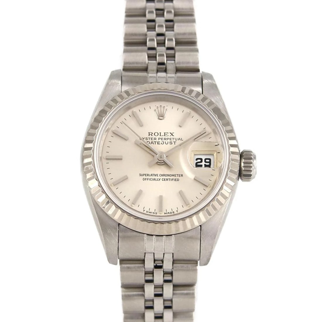 ROLEX DATEJUST MECHANICAL AUTOMATIC WATCH: Rolex Datejust Mechanical Automatic Watch Brand: ROLEX Type: Wrist watch Material: Case: Stainless Steel Breath: Stainless Steel Color: Dial color silver Size: Case diameter: Approx. 26 mm Max wrist