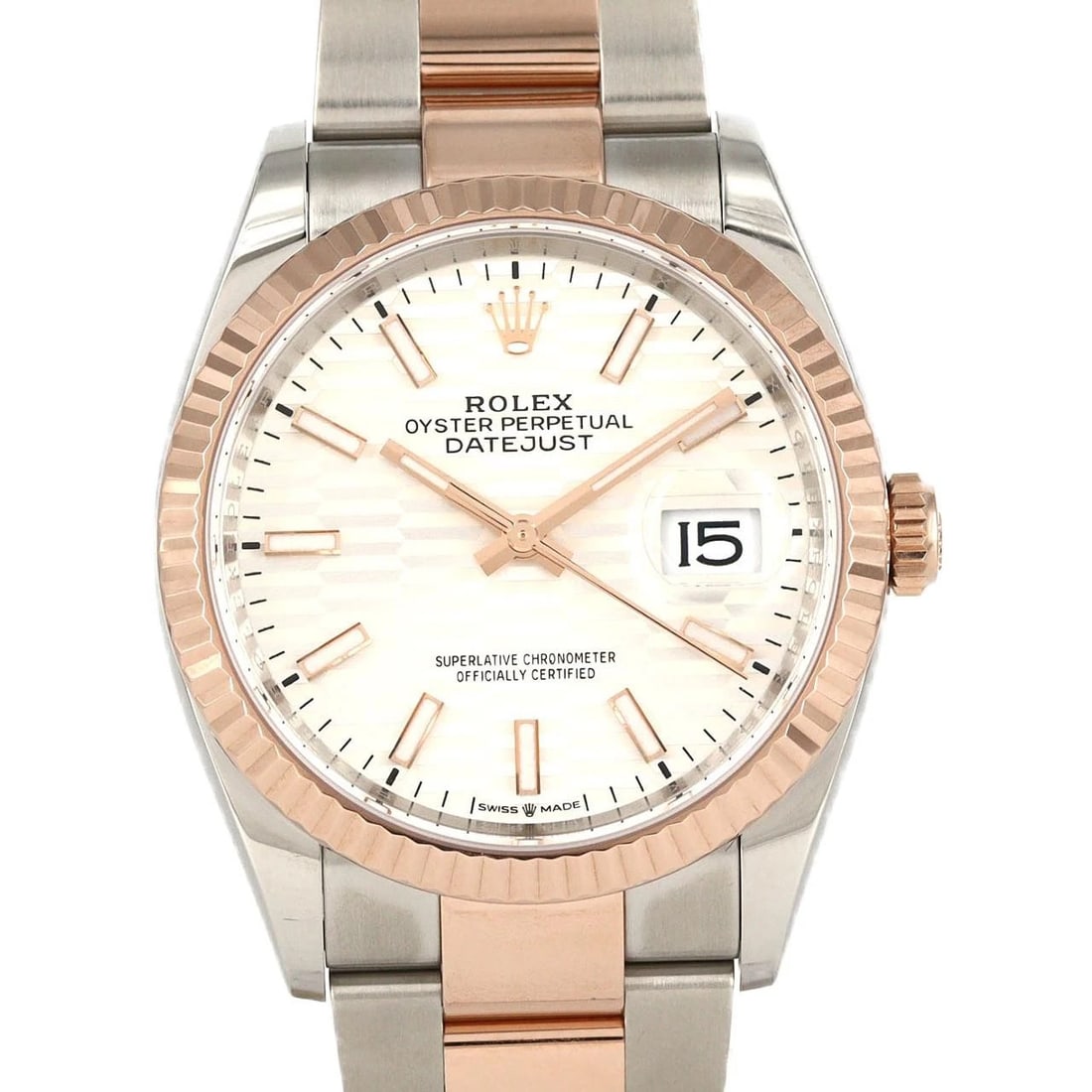 ROLEX DATEJUST SSXPG MECHANICAL AUTOMATIC WATCH: Rolex Datejust SSxPG Mechanical Automatic Watch Brand: ROLEX Type: Wrist watch Material: Case: Stainless steel x pink gold Bracelet: Stainless steel x pink gold Color: Dial Color: Silver, fluted motif