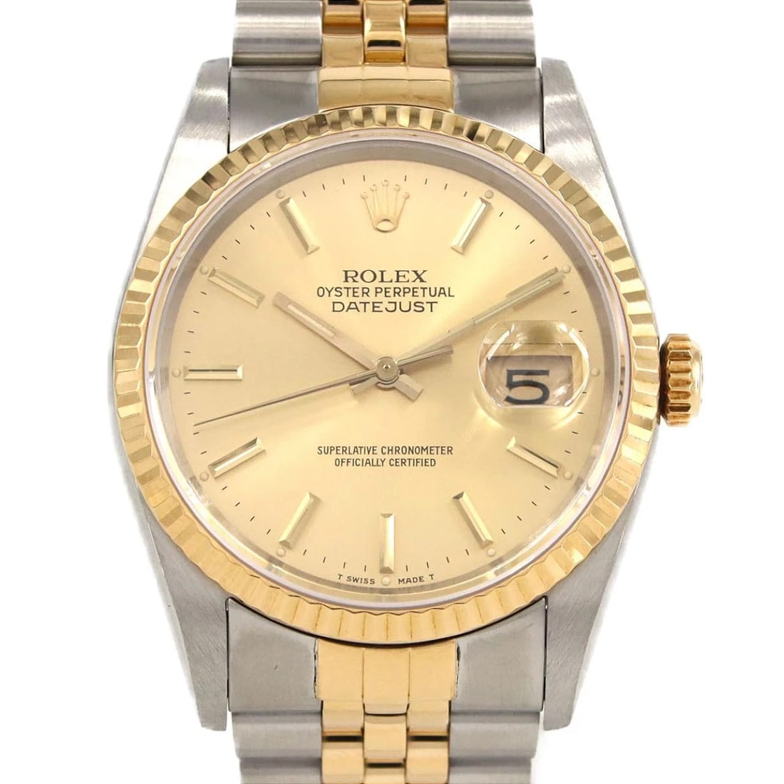ROLEX DATEJUST SSXYG MECHANICAL AUTOMATIC WATCH: Rolex Datejust SSxYG Mechanical Automatic Watch Brand: ROLEX Type: Wrist watch Material: Case: Stainless steel x yellow gold Bracelet: Stainless steel x yellow gold Color: Dial color gold Size: Case