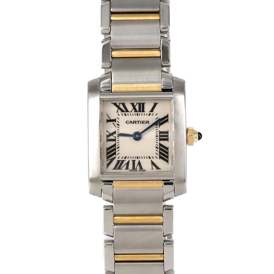 CARTIER TANK FRANÇAISE SSXYG QUARTZ WATCH: Cartier Tank Française SSxYG Quartz Watch Brand: CARTIER Type: Wrist watch Material: Case: Stainless steel x yellow gold Bracelet: Stainless steel x yellow gold Color: Dial color silver Size: Case