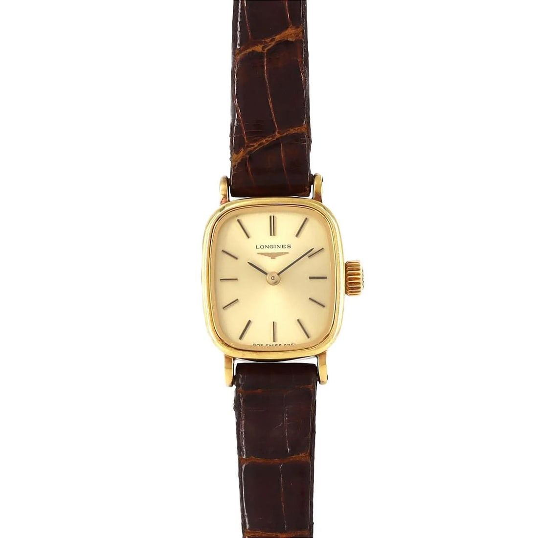 LONGINES SQUARE CASE YELLOW GOLD MANUAL WATCH (1 of 5)