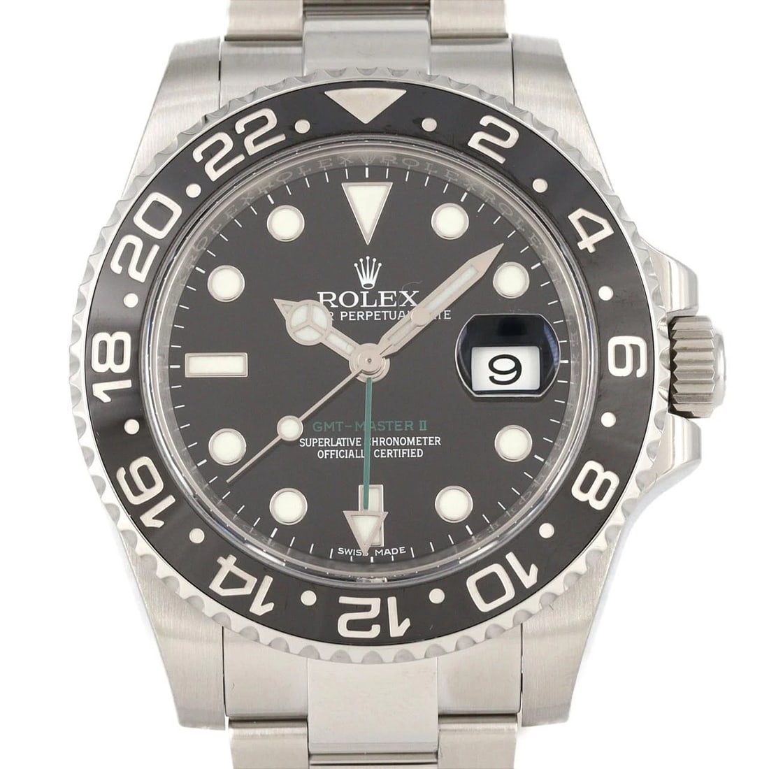 ROLEX GMT-MASTER STAINLESS STEEL MECHANICAL AUTOMATIC WATCH: Rolex GMT-Master Stainless Steel Mechanical Automatic Watch Brand: ROLEX Type: Wrist watch Material: Case: Stainless Steel Breath: Stainless Steel Color: Dial color black Size: Case diameter: Approx.