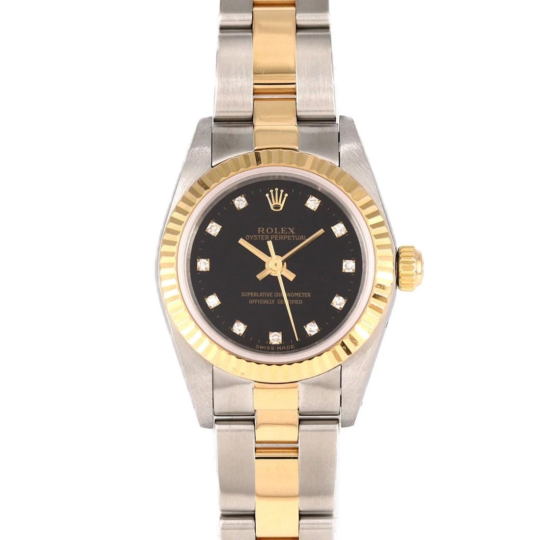 ROLEX OYSTER PERPETUAL SSXYG MECHANICAL AUTOMATIC WATCH: Rolex Oyster Perpetual SSxYG Mechanical Automatic Watch Brand: ROLEX Type: Wrist watch Material: Case: Stainless steel x yellow gold Bracelet: Stainless steel x yellow gold Color: Dial color