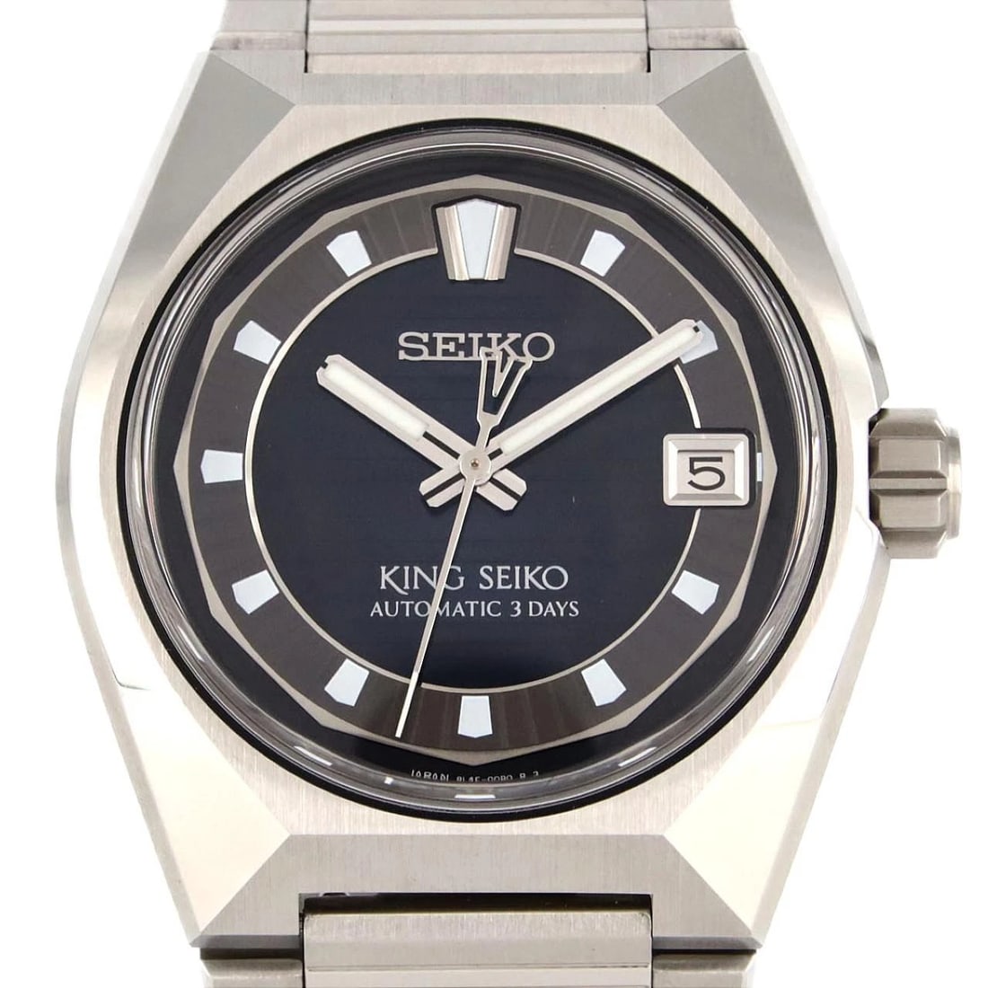 SEIKO KING VANAC STAINLESS STEEL MECHANICAL WATCH: Seiko King Vanac Stainless Steel Mechanical Watch Brand: SEIKO Type: Wrist watch Material: Case: Stainless Steel Breath: Stainless Steel Color: Dial color blue Size: Case diameter: Approx. 41 mm Max