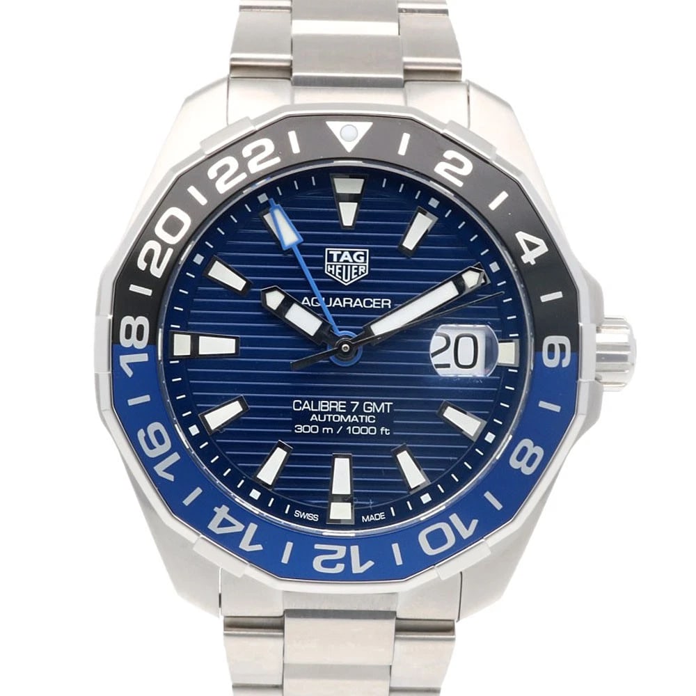 TAG HEUER AQUA RACER CALIBER WATCHES STAINLESS STEEL WATCH: TAG HEUER Aqua Racer Caliber Watches Stainless Steel Watch Brand: TAG HEUER Type: Wristwatch Material: Case : Stainless Steel Band : Stainless Steel Color: Silver / blue Size: Case Diameter:44.0mm Ban