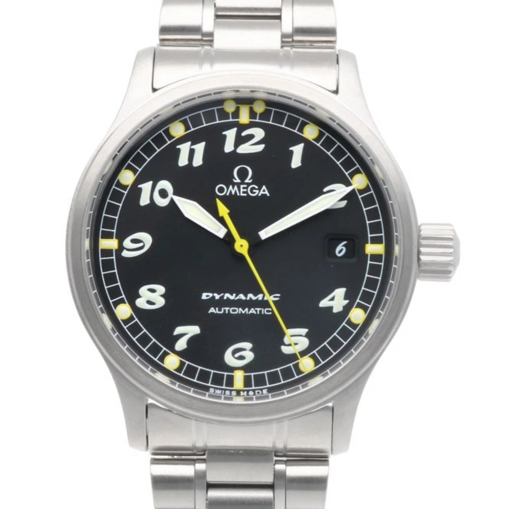 OMEGA DYNAMIC WATCHES STAINLESS STEEL WATCH: OMEGA dynamic Watches Stainless Steel Watch Brand: OMEGA Type: Wristwatch Material: Case : Stainless Steel Band : Stainless Steel Color: Silver / black Size: Case Diameter:36.0mm Band Length:7.5inch /
