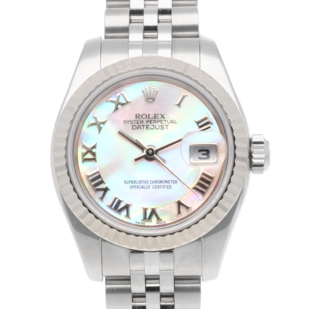 ROLEX DATEJUST WATCHES STAINLESS STEEL K18 WHITE GOLD WATCH: ROLEX Datejust Watches Stainless Steel K18 white gold Watch Brand: ROLEX Type: Wristwatch Material: Case : Stainless Steel x K18 white gold Band : Stainless Steel Color: Silver Size: Case Diameter:26.