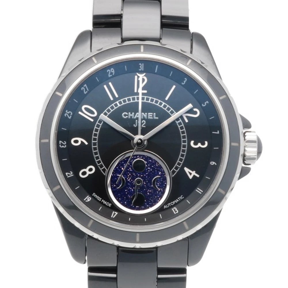 CHANEL J12 WATCHES STAINLESS STEEL CERAMIC WATCH: CHANEL J12 Watches Stainless Steel ceramic Watch Brand: CHANEL Type: Wristwatch Material: Case : Stainless Steel x ceramic Band : ceramic Color: black / Silver Size: Case Diameter:39.0mm Band Length:7