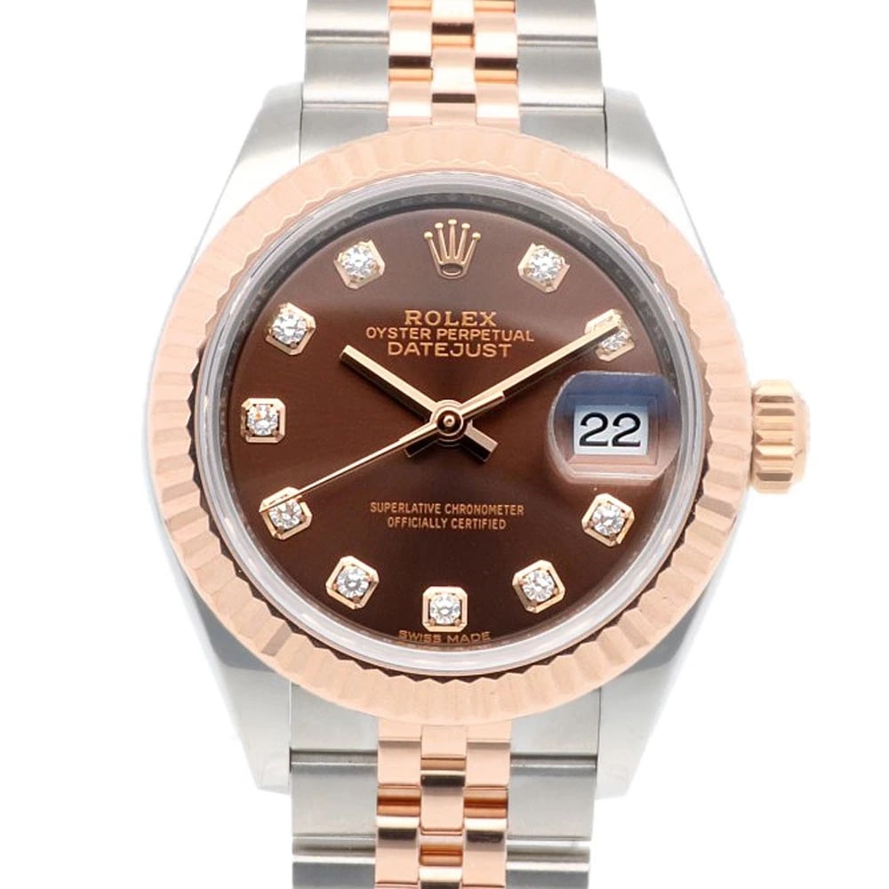 ROLEX DATEJUST WATCHES STAINLESS STEEL K18 PINK GOLD WATCH: ROLEX Datejust Watches Stainless Steel K18 Pink Gold Watch Brand: ROLEX Type: Wristwatch Material: Case : Stainless Steel x K18 Pink Gold Band : Stainless Steel Color: Silver / gold x Brown Size: Case