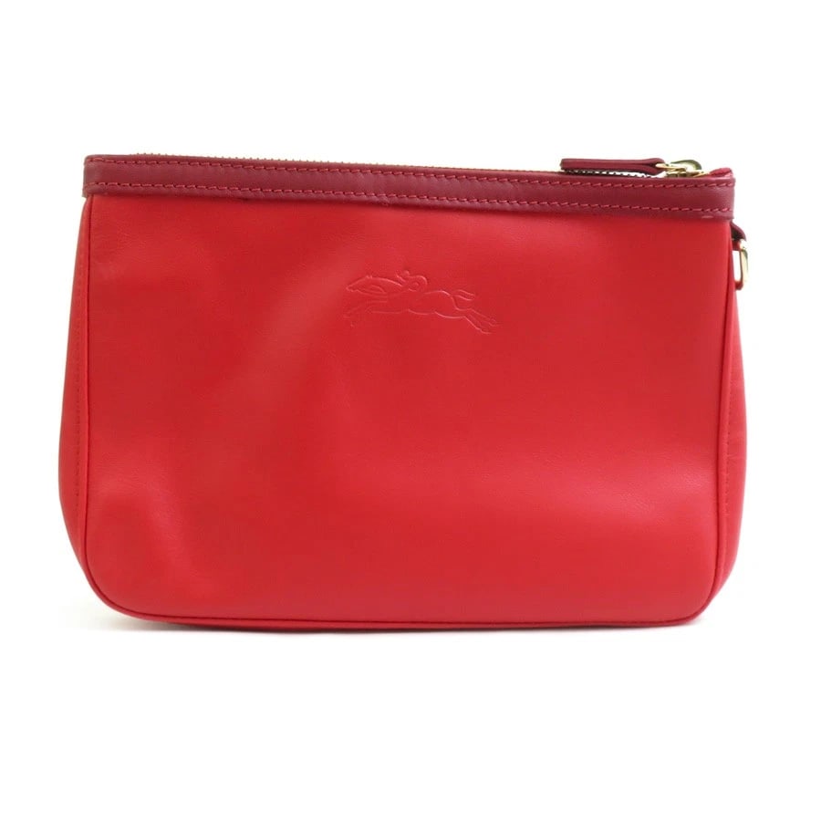 LONGCHAMP POUCH RED LEATHER - 2