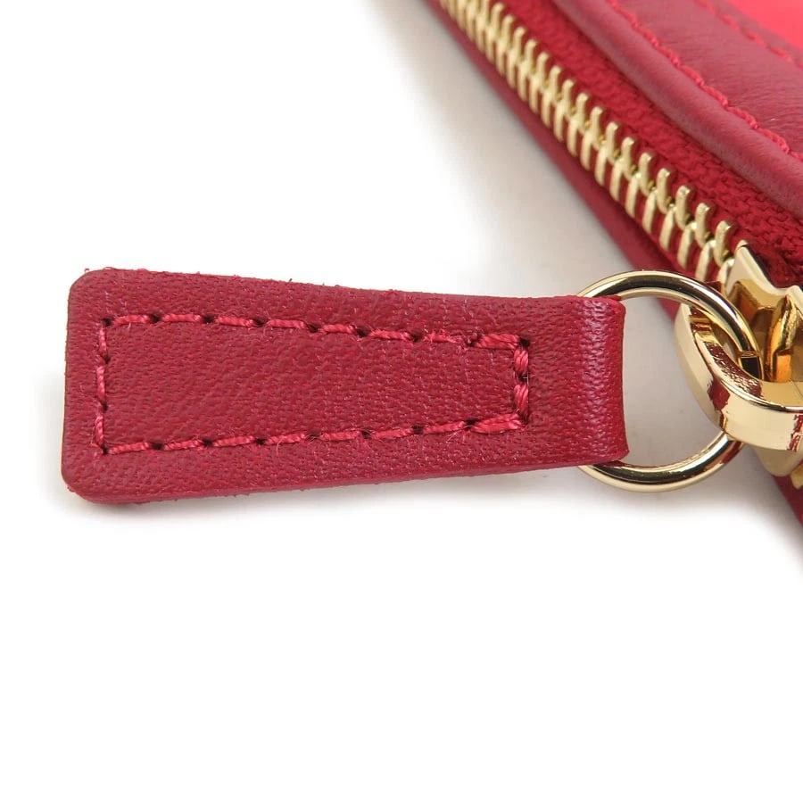 LONGCHAMP POUCH RED LEATHER - 5