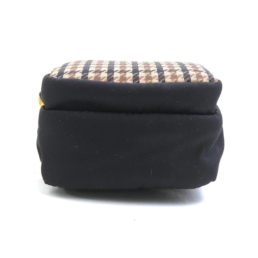 PRADA POUCH MULTICASE BROWN/BLACK NYLON/SILVERTONE - 4
