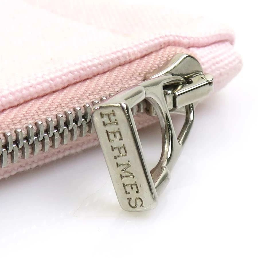 HERMES FLAT PM POUCH LIGHT PINK/SILVER - 8