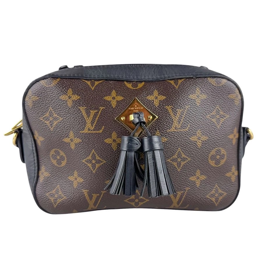 LOUIS VUITTON MONOGRAM SAINTONGE SHOULDER BAG: LOUIS VUITTON Monogram Saintonge Shoulder Bag Brand: LOUIS VUITTON Type: Shoulder Bag Material: Monogram Canvas Color: Brown / Black Size: W:8.3inx H:5.5inx D:2.8in Accessories: None Accessories