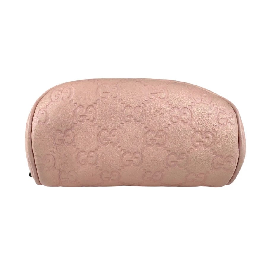 GUCCI GUCCISSIMA POUCH MULTICASE: GUCCI Guccissima Pouch Multicase Brand: GUCCI Type: Pouch Material: Leather Color: Pink Size: W:3.1inx H:5.9inx D:2.8in Accessories: None Accessories Notice: When purchasing pre-owned good