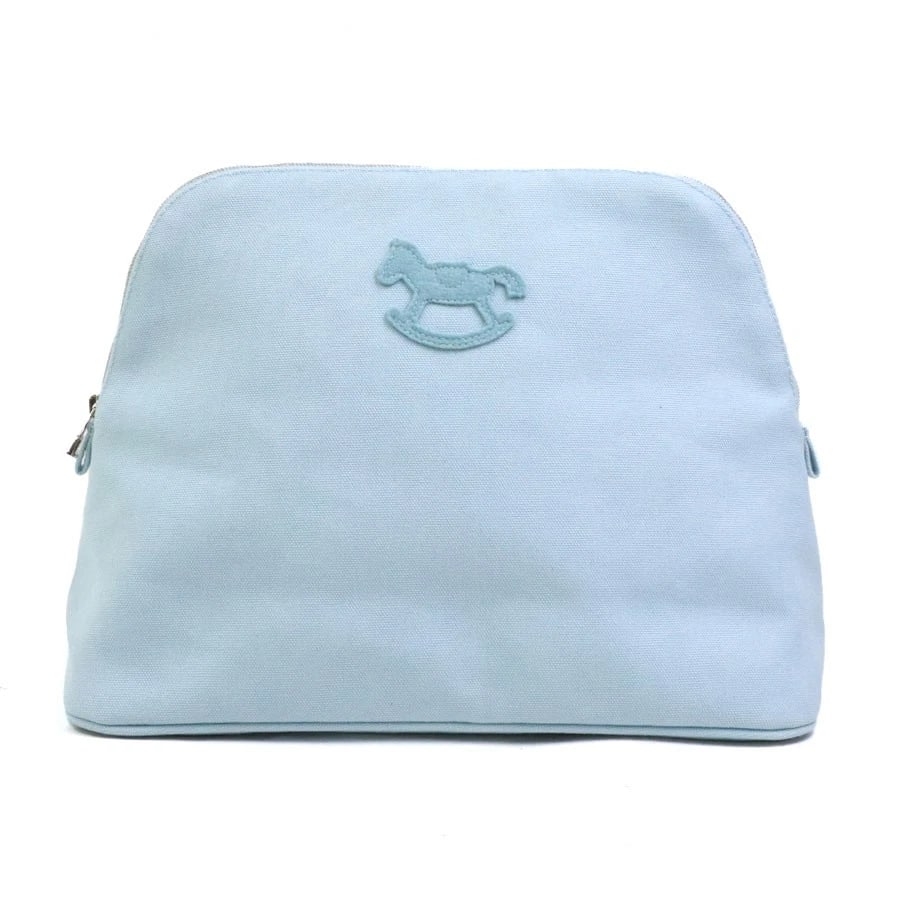 HERMES ADADA POUCH LIGHT BLUE CANVAS: HERMES Adada Pouch Light Blue Canvas Brand: HERMES Type: Pouch Material: Canvas Color: Light Blue Size: W:12.2inx H:8.9inx D:4.3in Accessories: None Accessories Notice: When purchasing pre-owned