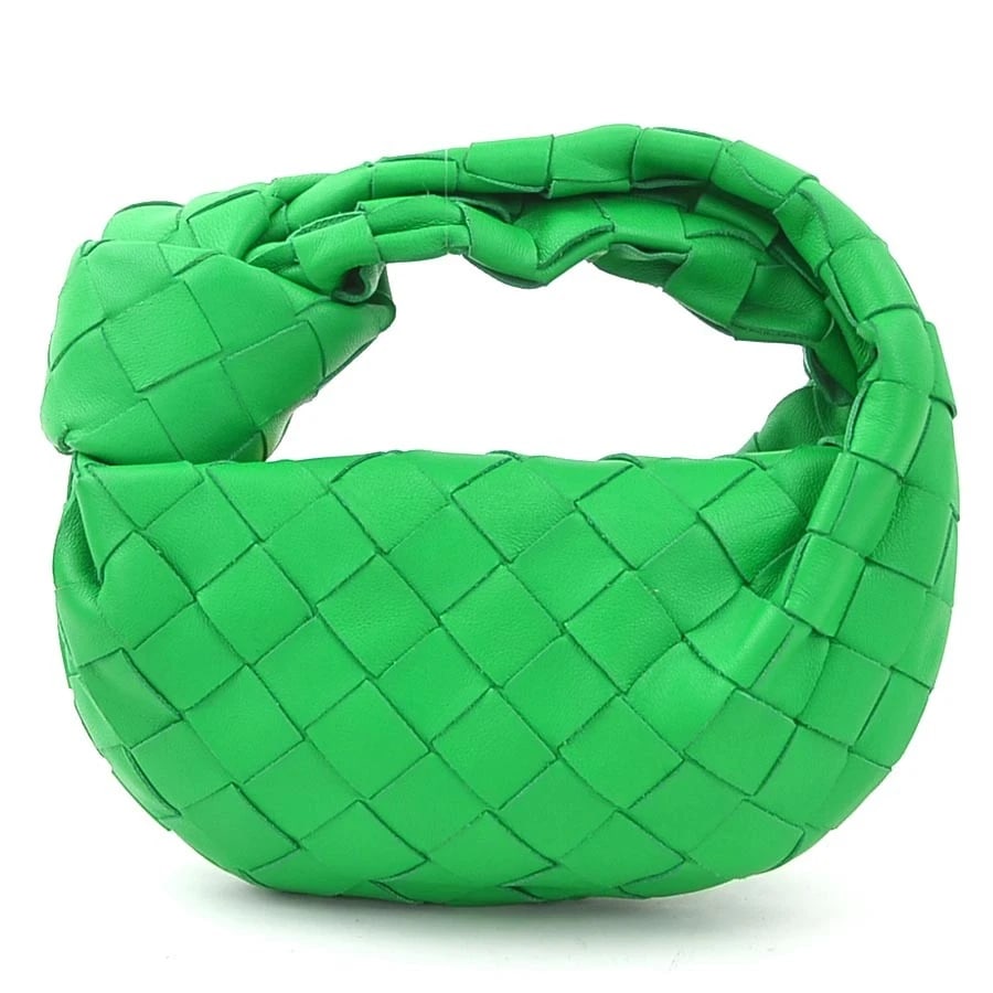 BOTTEGAVENETA CANDY JODIE MINI HANDBAG: BOTTEGAVENETA Candy Jodie Mini Handbag Brand: BOTTEGAVENETA Type: Handbag Material: Leather Color: Green Size: W:5.9inx H:3.3inx D:0.8in Handle Length:9.1in Accessories: None Accessories N