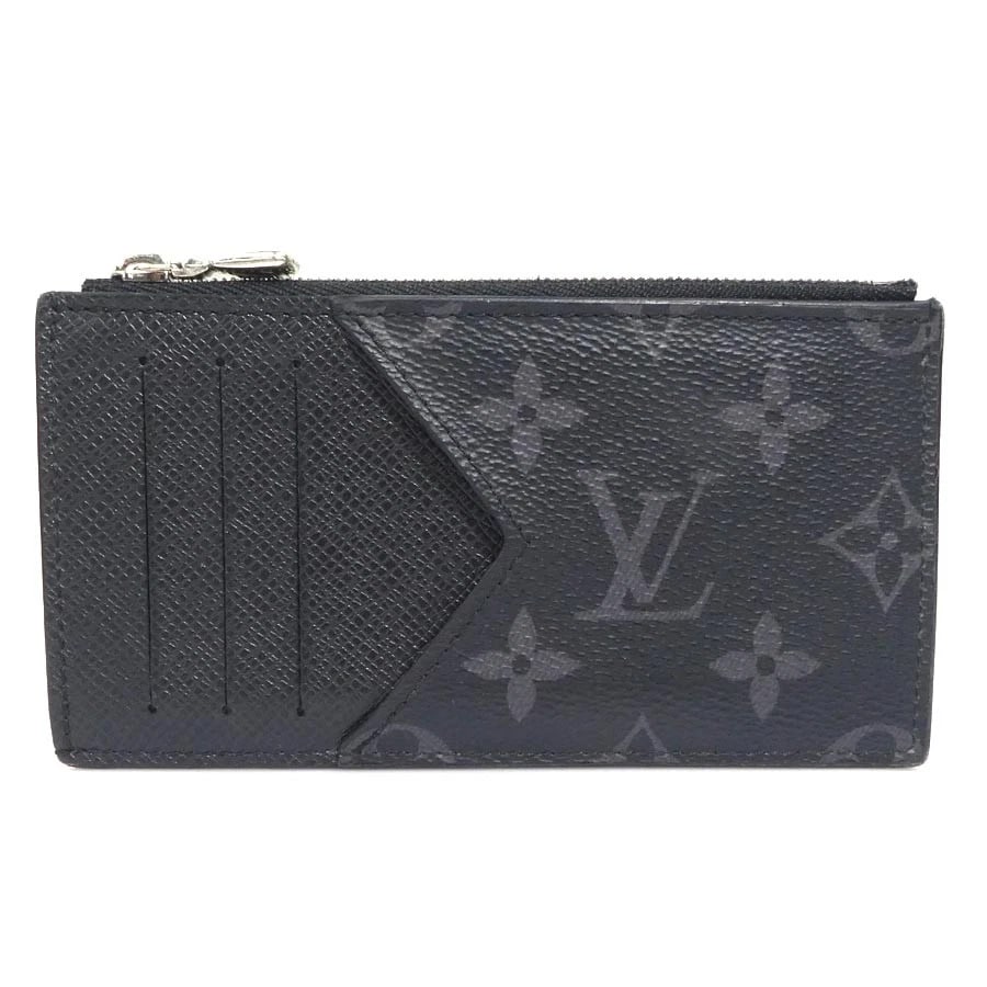 LOUIS VUITTON MONOGRAM COIN CARD HOLDER: LOUIS VUITTON Monogram Coin Card Holder Brand: LOUIS VUITTON Type: Coin case Material: PVC/Leather Color: Black Grey Size: W:5.7inx H:3.1in Accessories: None Accessories Notice: When purch