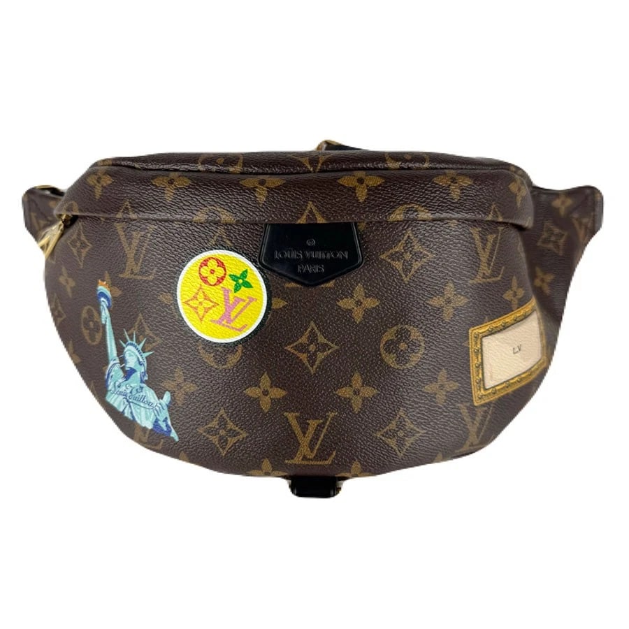 LOUIS VUITTON MONOGRAM MACASSAR WAIST BAG: LOUIS VUITTON Monogram Macassar Waist Bag Brand: LOUIS VUITTON Type: Waist bag Material: Monogram Canvas Color: Brown Size: W:8.3inx H:5.5inx D:3.1in Accessories: None Accessories Notice: When