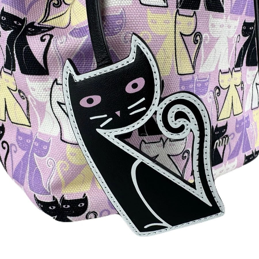 MIUMIU DRAWSTRING POUCH PURPLE MULTICOLOR CANVAS - 10
