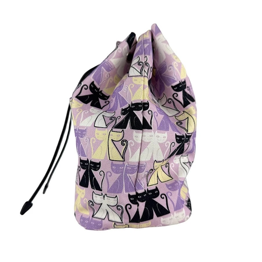 MIUMIU DRAWSTRING POUCH PURPLE MULTICOLOR CANVAS - 2