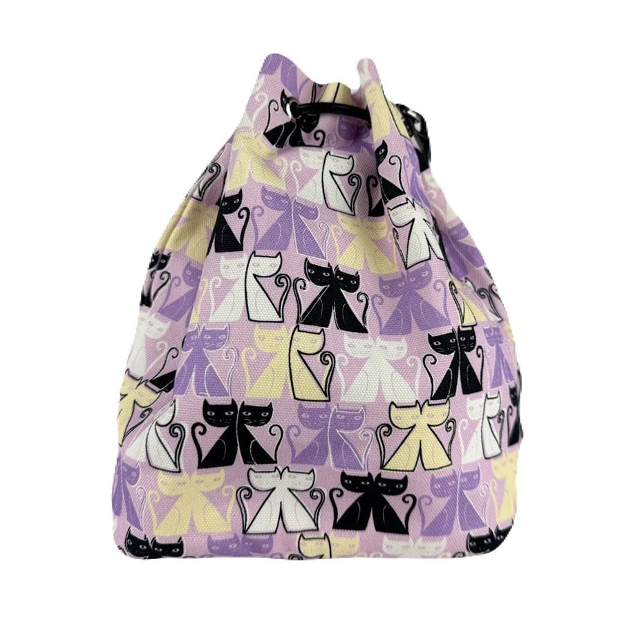 MIUMIU DRAWSTRING POUCH PURPLE MULTICOLOR CANVAS - 3