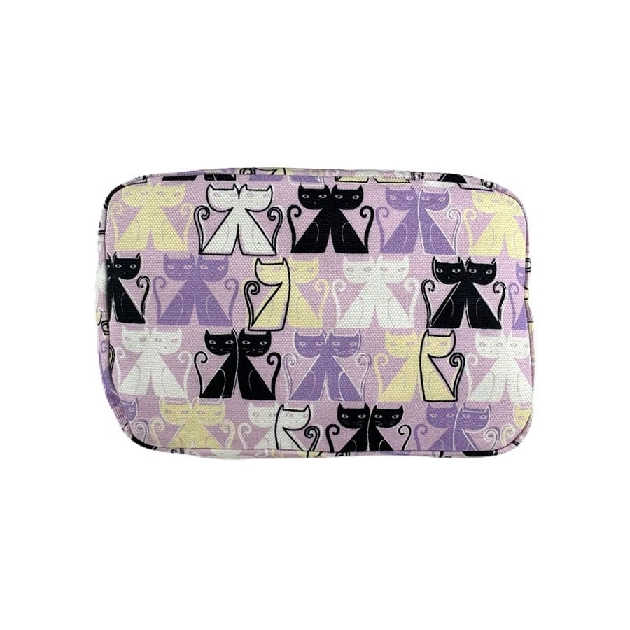 MIUMIU DRAWSTRING POUCH PURPLE MULTICOLOR CANVAS - 4