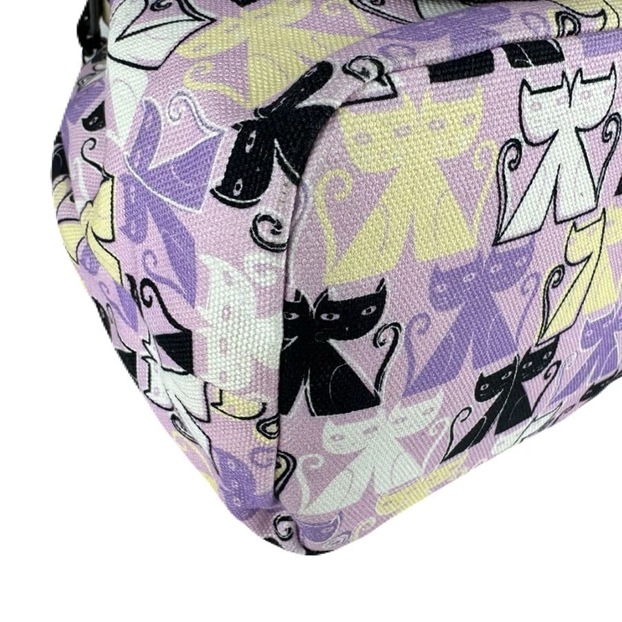 MIUMIU DRAWSTRING POUCH PURPLE MULTICOLOR CANVAS - 7