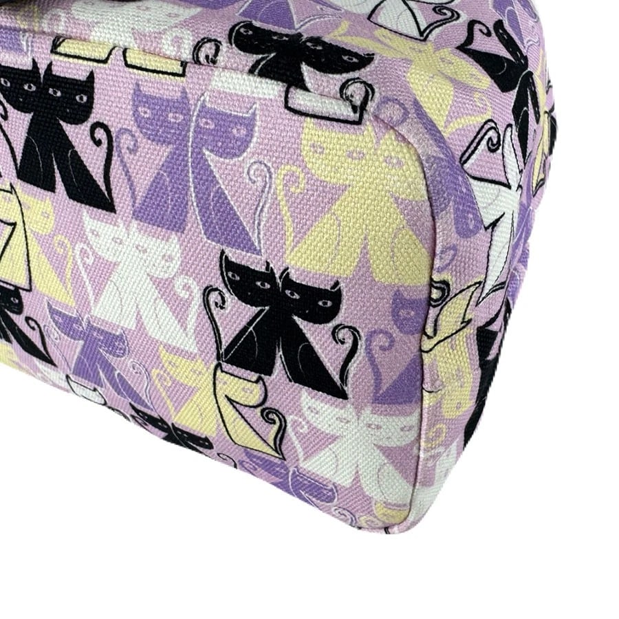 MIUMIU DRAWSTRING POUCH PURPLE MULTICOLOR CANVAS - 8