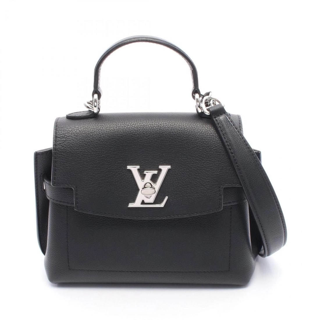 LOUIS VUITTON LOCKME EVER MINI SHOULDER CROSSBODY HANDBAG: LOUIS VUITTON Lockme Ever Mini Shoulder Crossbody Handbag Brand: LOUIS VUITTON Type: Handbag Material: Grain calf × leather Color: Black / Black??ish colors Size: H:18cm x W:21cm x D:11cm (H:7.1" x W