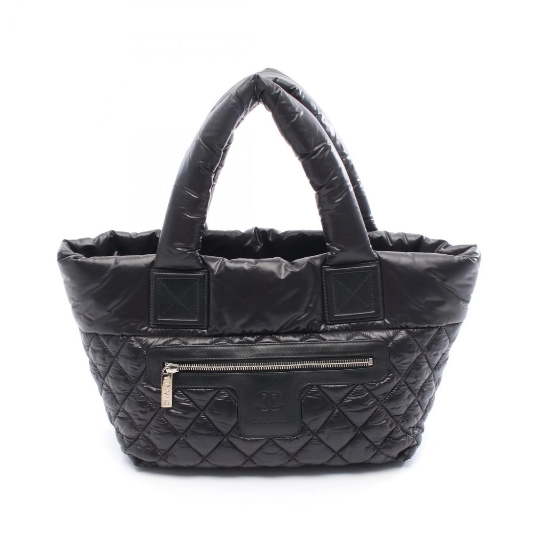 CHANEL COCO COCOON SMALL TOTE HANDBAG: CHANEL Coco cocoon Small Tote Handbag Brand: CHANEL Type: Tote Bag Material: Nylon × leather Color: Black??ish colors × Bordeaux??ish colors Size: H:23cm x W:28cm x D:15cm (H:9.1" x W:11.0" x D:5.9"