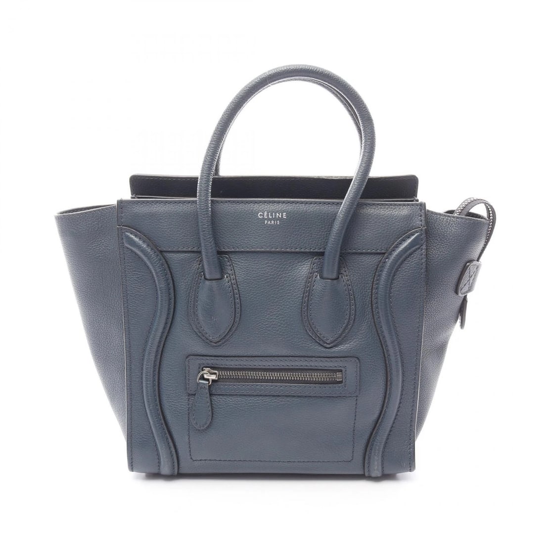 CELINE LUGGAGE MICRO SHOPPER TOTE HANDBAG: CELINE Luggage Micro Shopper Tote Handbag Brand: CELINE Type: Tote Bag Material: leather Color: Navy??ish colors Size: H:26cm x W:26cm x D:13cm (H:10.2" x W:10.2" x D:5.1") Accessories: None <