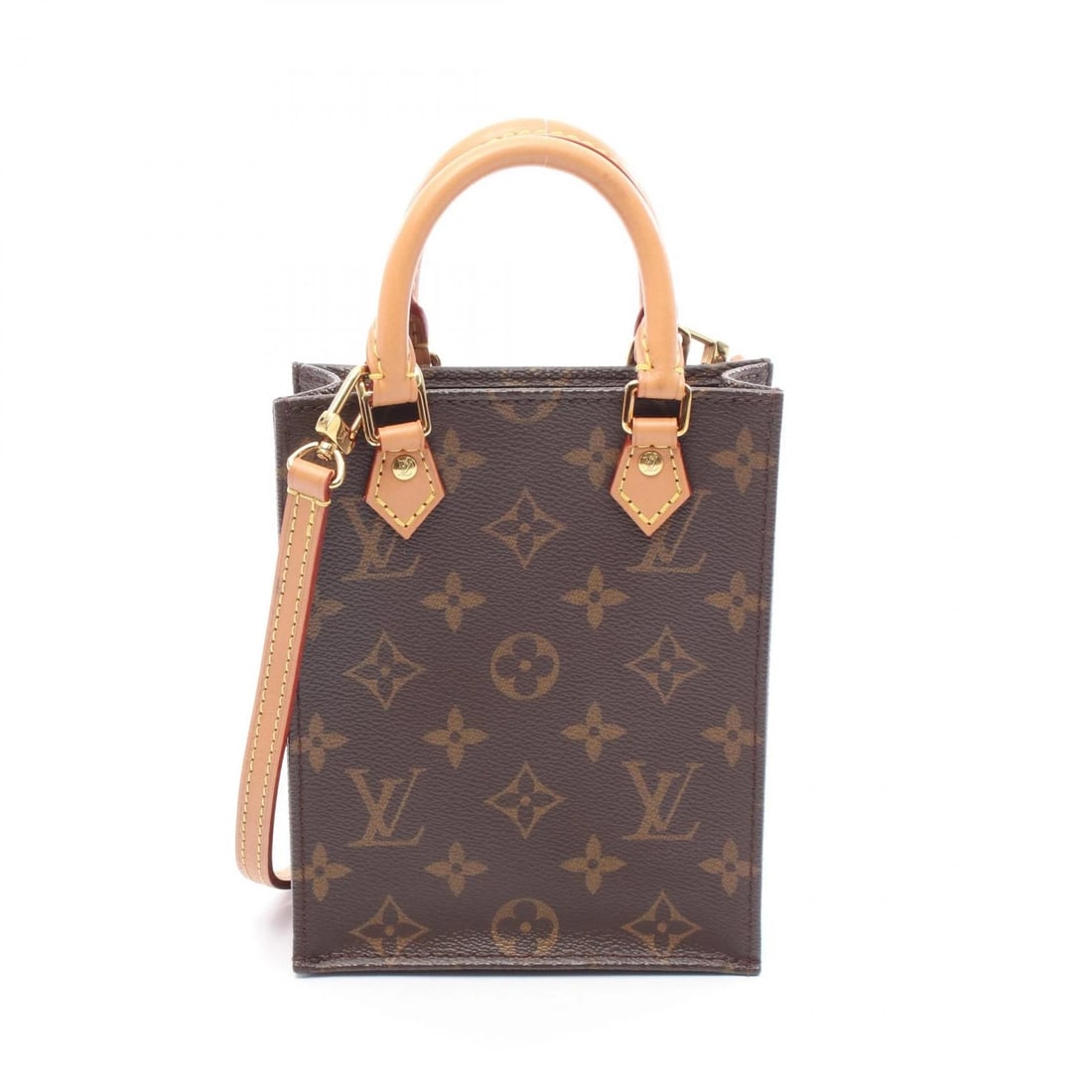 LOUIS VUITTON PETIT SAC PLAT SHOULDER HANDBAG: LOUIS VUITTON Petit Sac Plat Shoulder Handbag Brand: LOUIS VUITTON Type: Handbag Material: Monogram × PVC coated canvas × leather Color: Brown??ish colors Size: Monogram × PVC coated canvas × leat