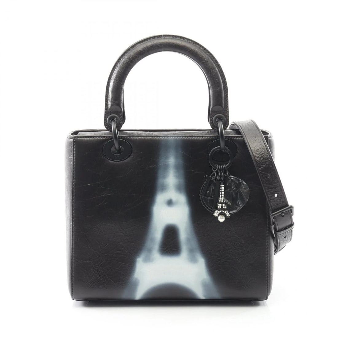 DIOR LADY DIOR SHOULDER CROSSBODY HANDBAG: Dior LADY DIOR Shoulder Crossbody Handbag Brand: Dior Type: Handbag Material: leather Color: Black??ish colors Size: H:20cm x W:24cm x D:11cm (H:7.9" x W:9.4" x D:4.3") Accessories: None A