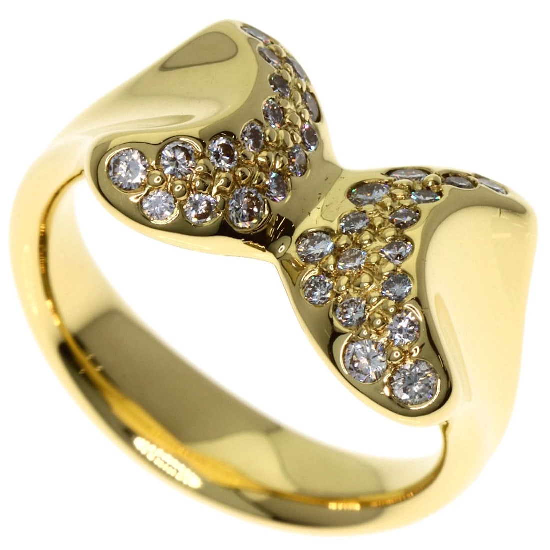TIFFANY&CO. BUTTERFLY PERETTI DIAMOND RING: TIFFANY&Co. Butterfly Peretti Diamond Ring Brand: TIFFANY&Co. Type: Ring Material: K18 Yellow Gold, Main Stone/Creation Natural Color: Exterior Color Gold Size: 5 (US) Accessories: None Accessories
