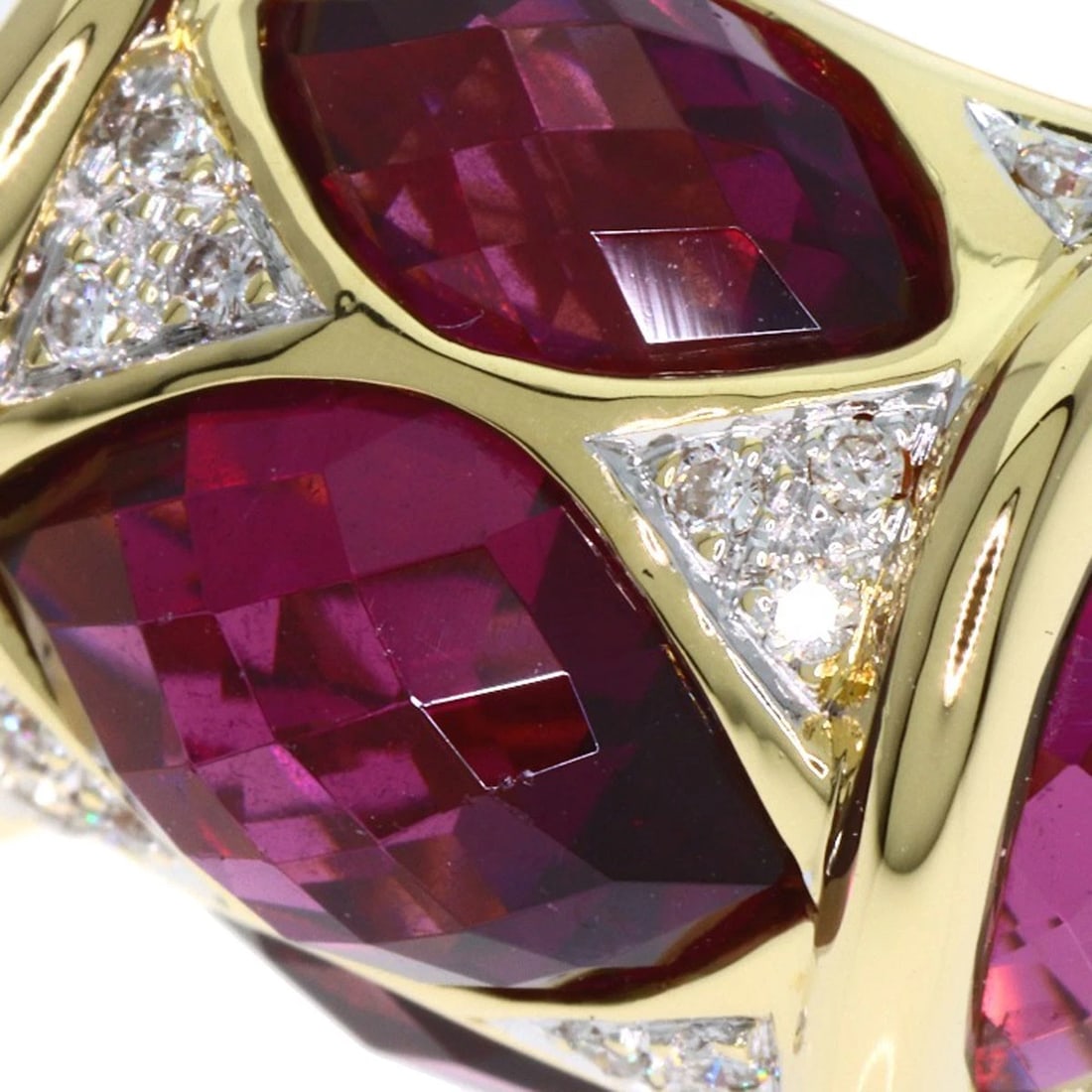 COLORED STONE DIAMOND RING - 5