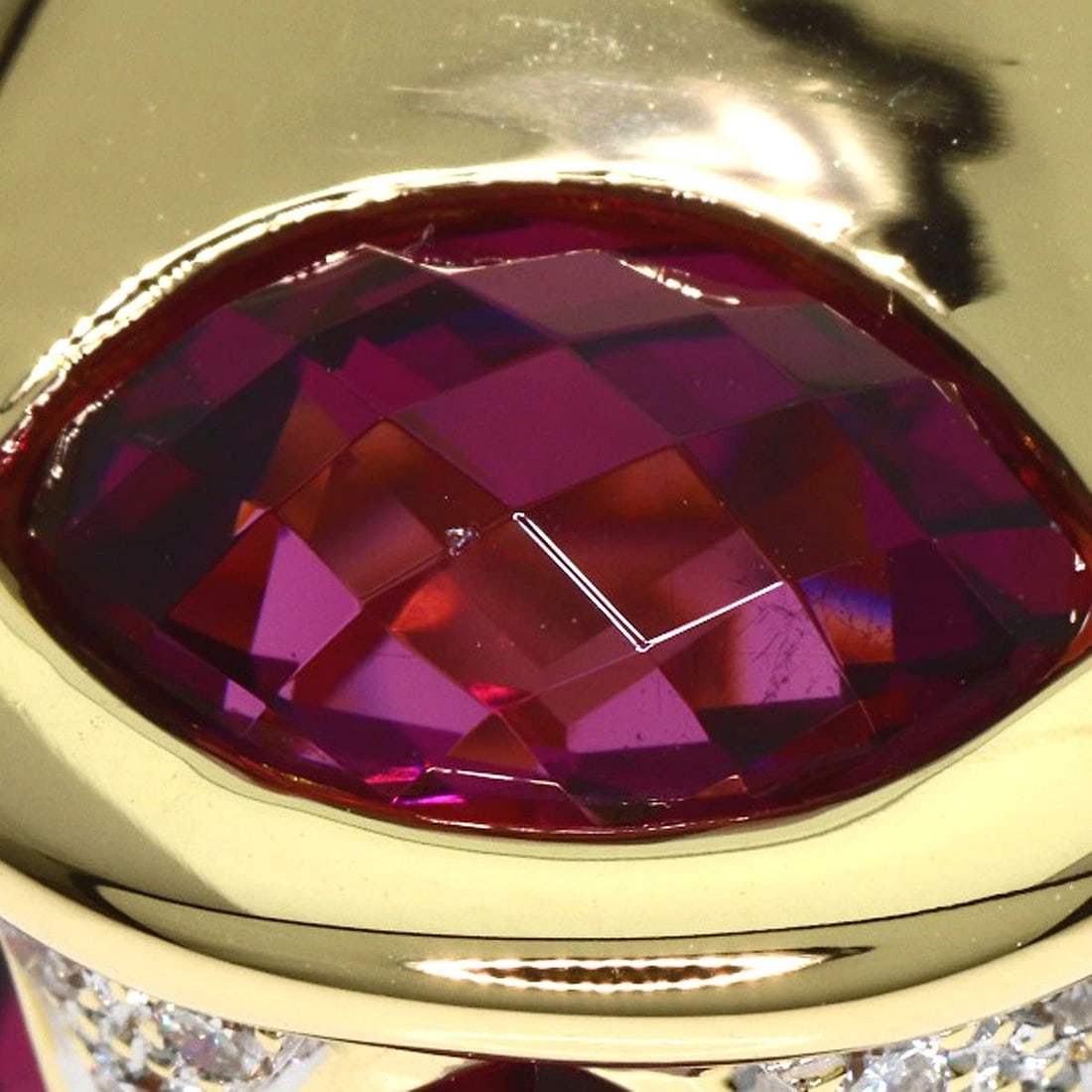 COLORED STONE DIAMOND RING - 7